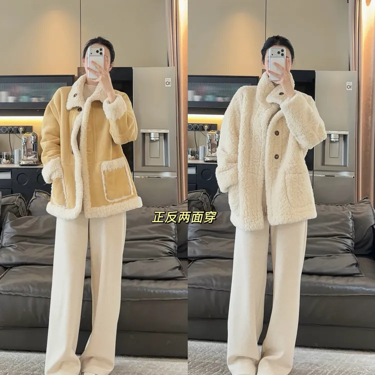 Zwinnie/詹维尼【两面穿皮毛一体】秋冬保暖毛毛外套 XH-WBG202502