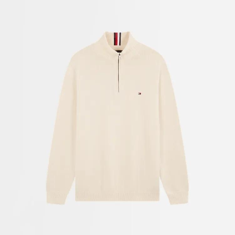 TOMMY HILFIGER25秋冬男装纯棉平纹休闲通勤针织衫XM05603