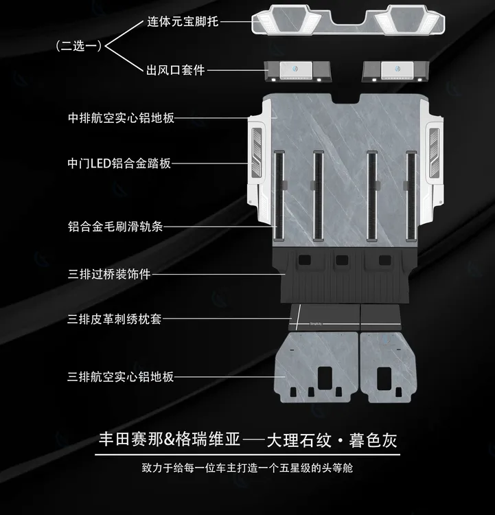 誉快驾祺航空铝赛那陆尚陆尊高山竹纤维地板耐磨高端保利格地板