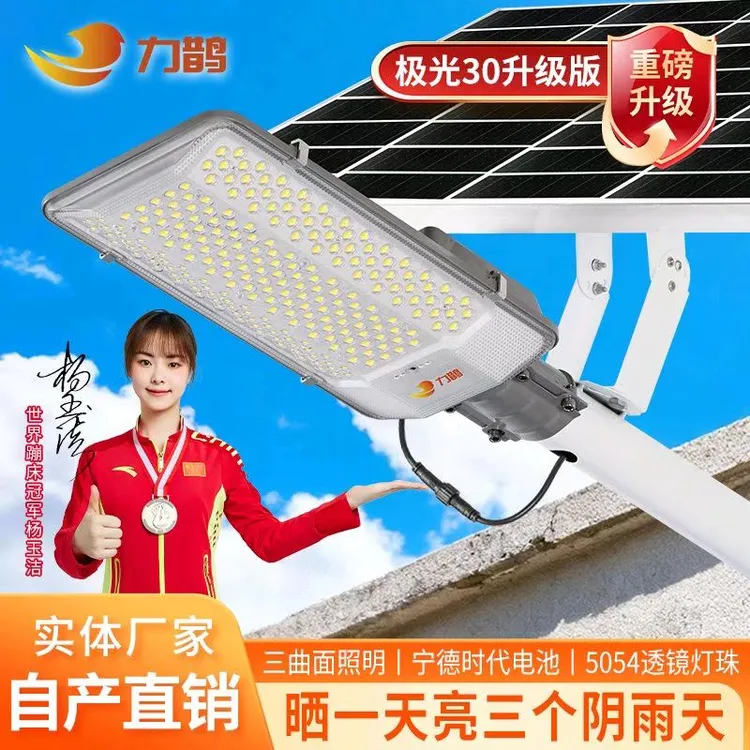 极光一号家用太阳能路灯农村球场工程庭院灯防水爆亮太阳能灯