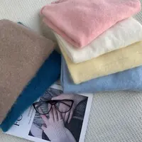 ［巧巧定制］全羊毛新款韩版百搭修身时尚纯色拉绒圆领针织长袖6892