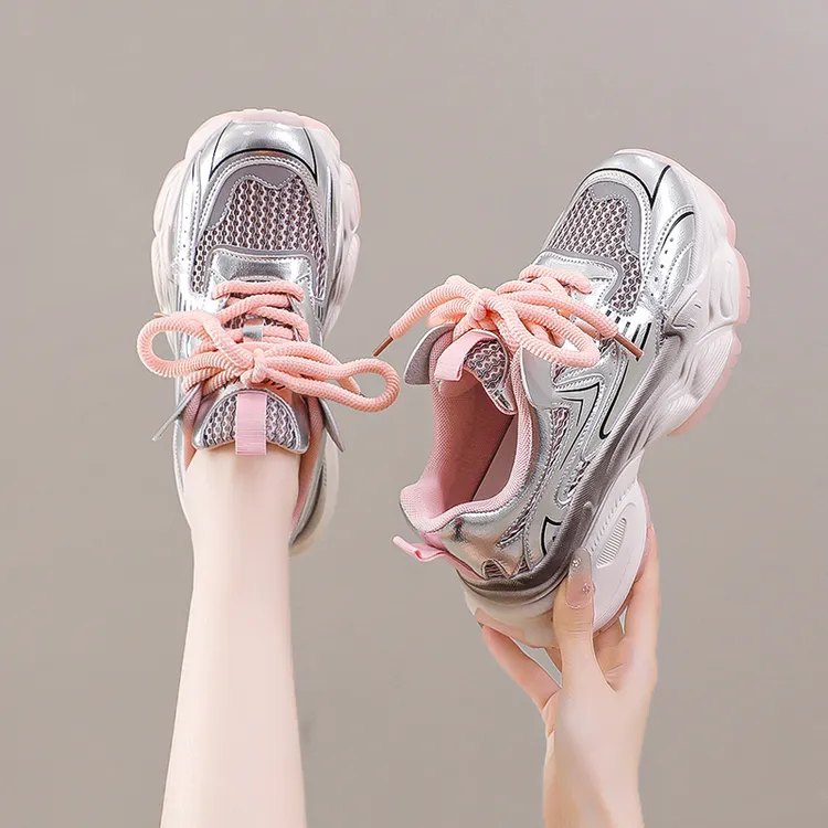 老爹鞋女款2025新爆款夏季透气网红款厚底新款运动鞋时尚百搭鞋子