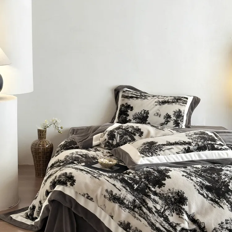 A版兔 绒 B版230g全消光牛奶绒四件套防静电双面绒冬季加厚床品