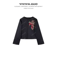 yiyiya.Guo艺艺吖【真丝缎·】秋冬新款圆领长袖上衣090272SS52