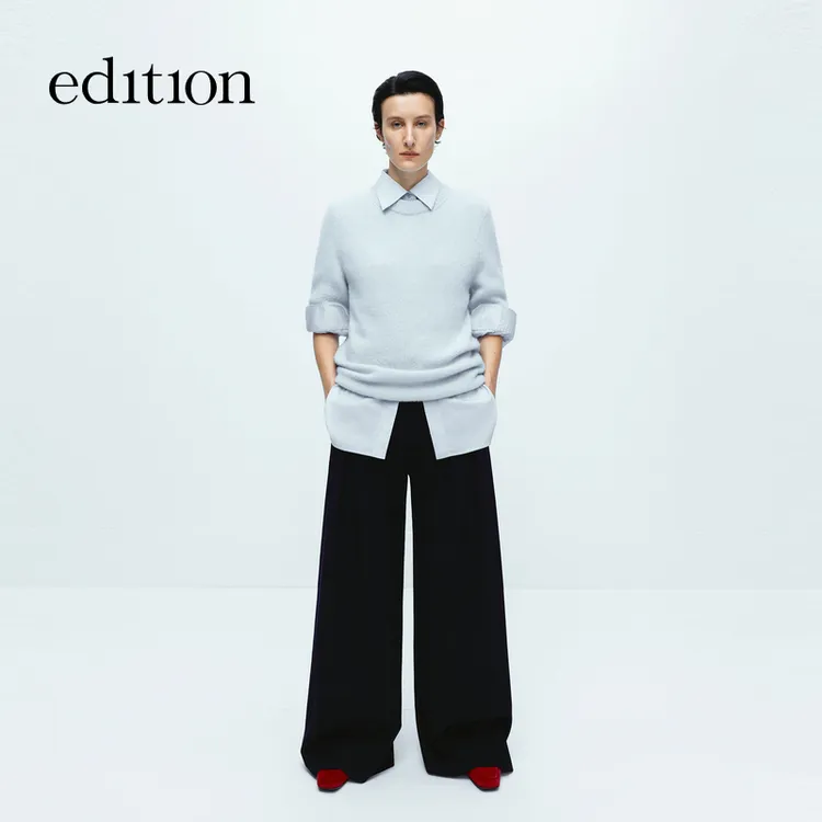 【商场同款】edition款绵羊毛精纺阔腿西裤#EBD4PAT028