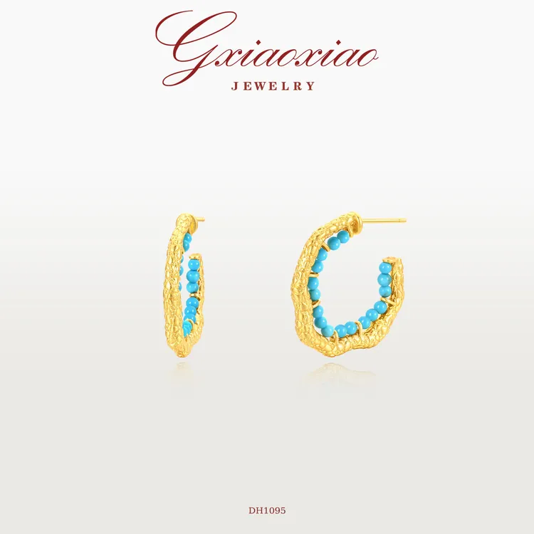 G XIAOXIAO 法式高级感轻奢百搭异域度假风耳环 DH1095新年礼物