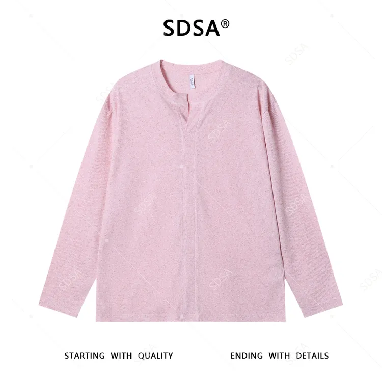 SDSA男士秋冬新款痞帅男装韩版简约小V领长袖T恤百搭时尚休闲上衣