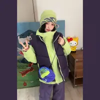 【极致轻量】撞色多巴胺透气保暖秋冬立领工装不规则科技棉马甲背心