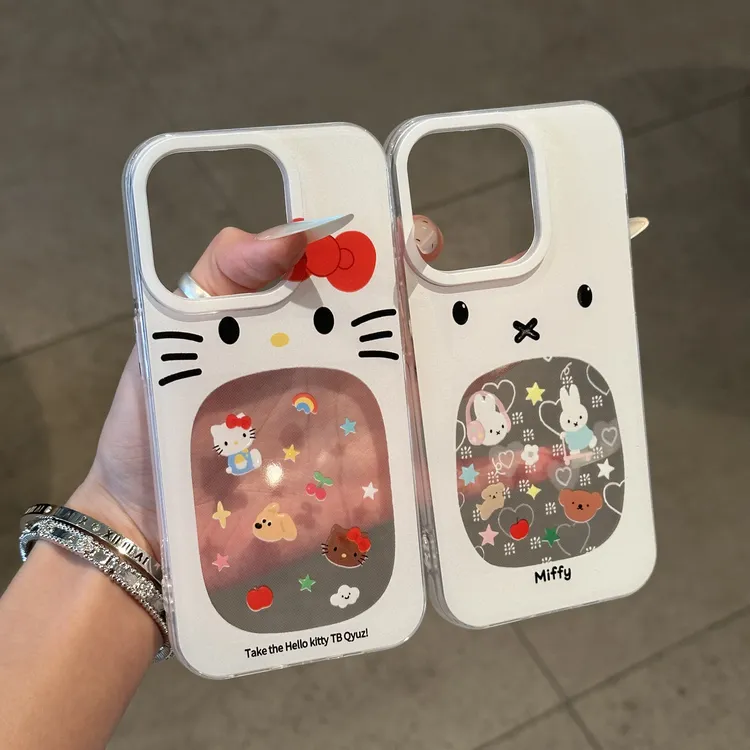 欧克里里镂空KT米菲兔适用iphone16手机壳苹果15华为vivo小米oppo