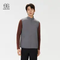 KOLON SPORT可隆抓绒衣防泼水防风Polartec两面穿男士两面穿马夹