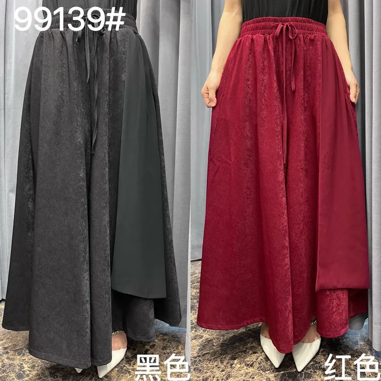 99139秋冬高端品质欧货百搭阔腿裤