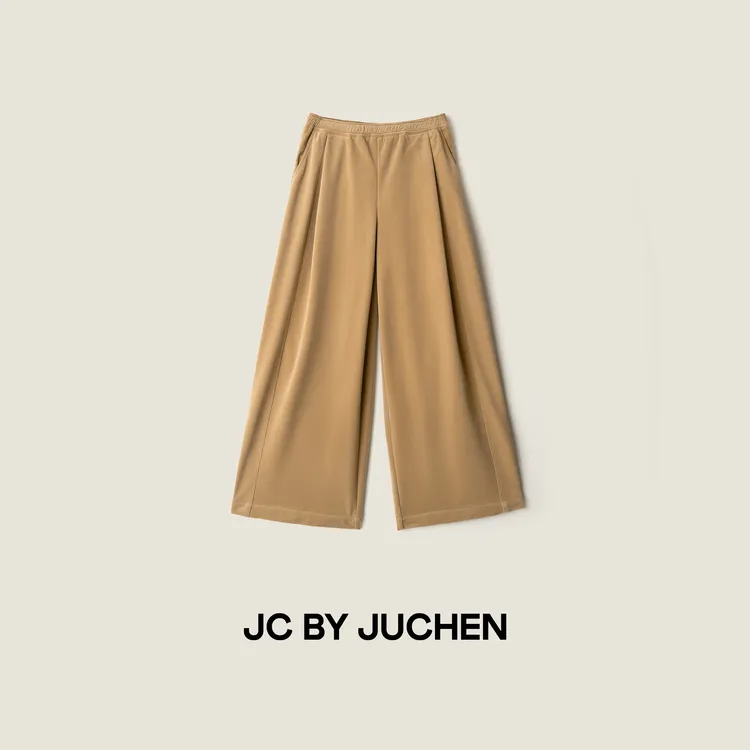 浅驼金条绒肌理baggy秋冬加厚手感柔滑灯芯绒直筒裤 FW105468