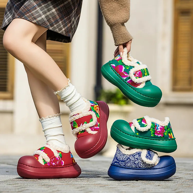 2025新款儿童防撞东北大棉花棉拖鞋亲子款