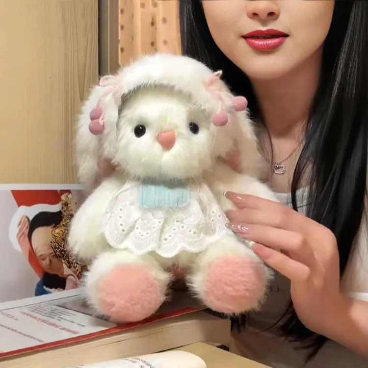 会动耳朵的小兔子diy玩偶材料包手工毛绒公仔自制可录音可爱兔兔