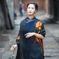 钱皇 香云纱国风桑蚕丝丝巾53*175cm【维维老师严选】