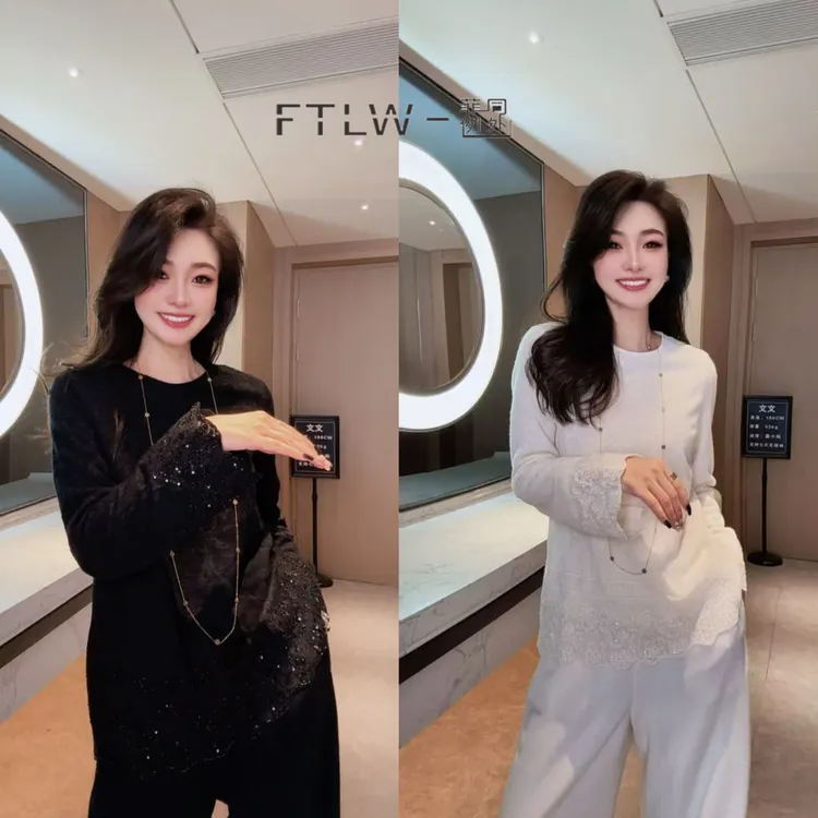 板熙FTLW-【柔白琼珠】高级感气质时尚优雅女装上衣-3965