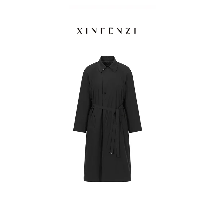 【卢森堡公园】XINFENZI 95白鹅绒显瘦保暖中长风衣羽绒服 WJK37632