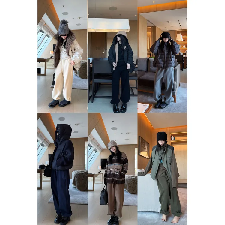 LA CALLA【暖冬】双面厚绒松软棉质摇粒绒拉链贴袋卫裤BL-AP7320