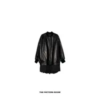 The pattern room | 双向时髦理性格纹衬衫羊皮外套