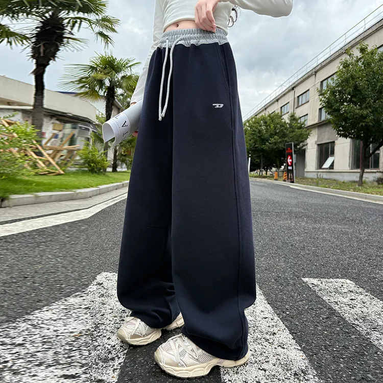 儿童秋装2025新款大女童装宽松裤子春秋款运动卫裤秋季阔腿直筒裤