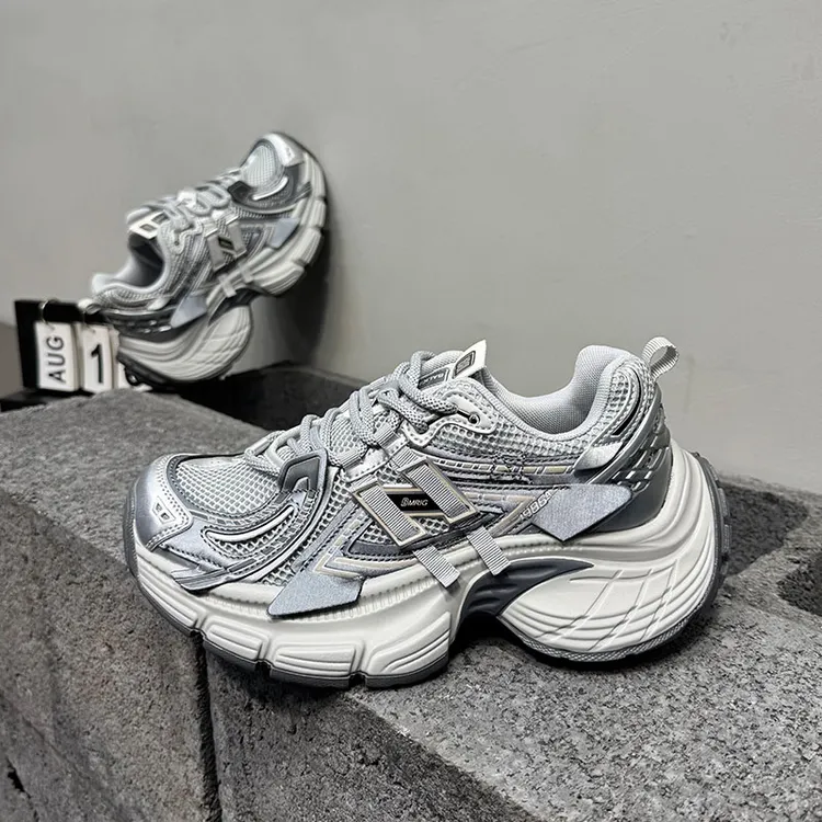 老爹鞋重工机能拼接厚底增高鞋ins男鞋秋季鞋子透气运动风休闲鞋