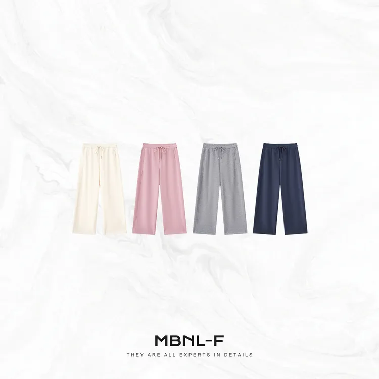 MBNL-F "四色卫裤" 高定奥粒绒松弛慵懒阔腿卫裤 秦磊XM-XKZ9762