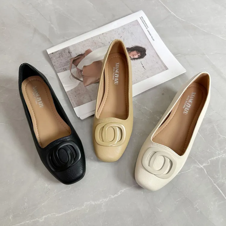 【悠悠专属】真皮单鞋女秋低跟软底百搭妈妈鞋粗跟工作鞋女黑色皮鞋