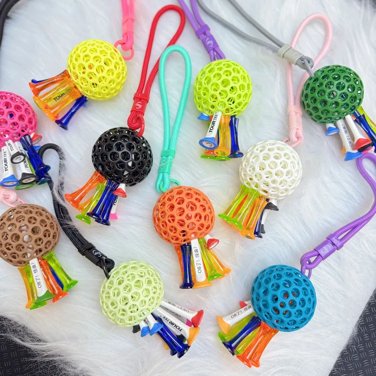 3D高尔夫球Tee收纳球钉插座挂饰"病毒"解压球3D打印高尔夫配件