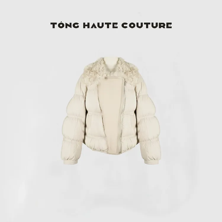 【冰魄】冬季新国标90白鹅绒拼接羊皮毛一体鹅绒服 YW698