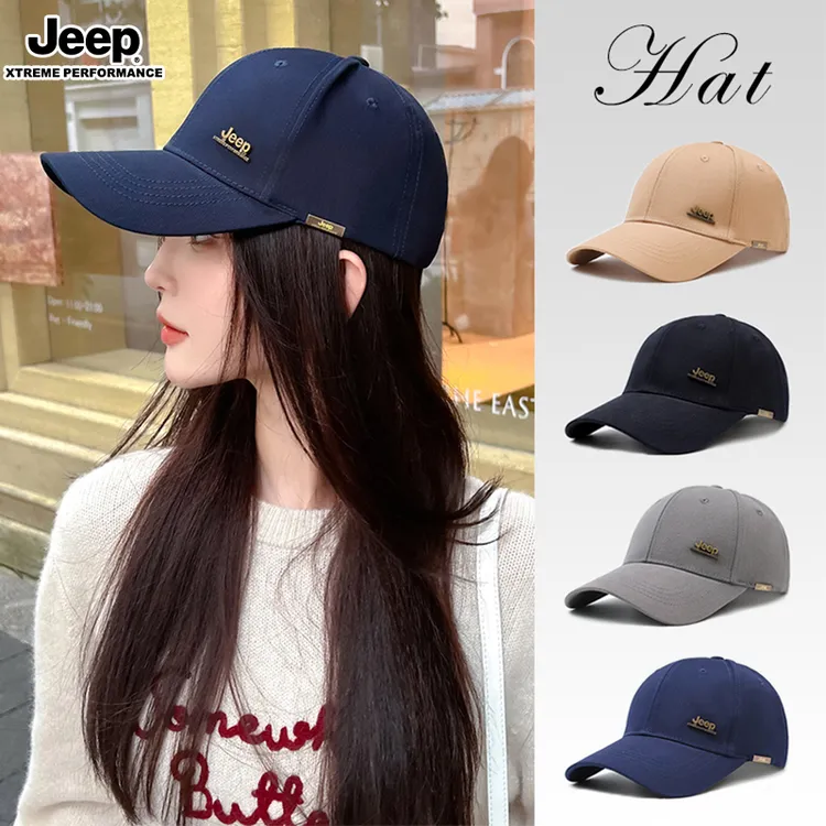 JEEP吉普帽子男款防晒帽遮阳帽秋冬鸭舌帽大头围显脸小旅游登山帽