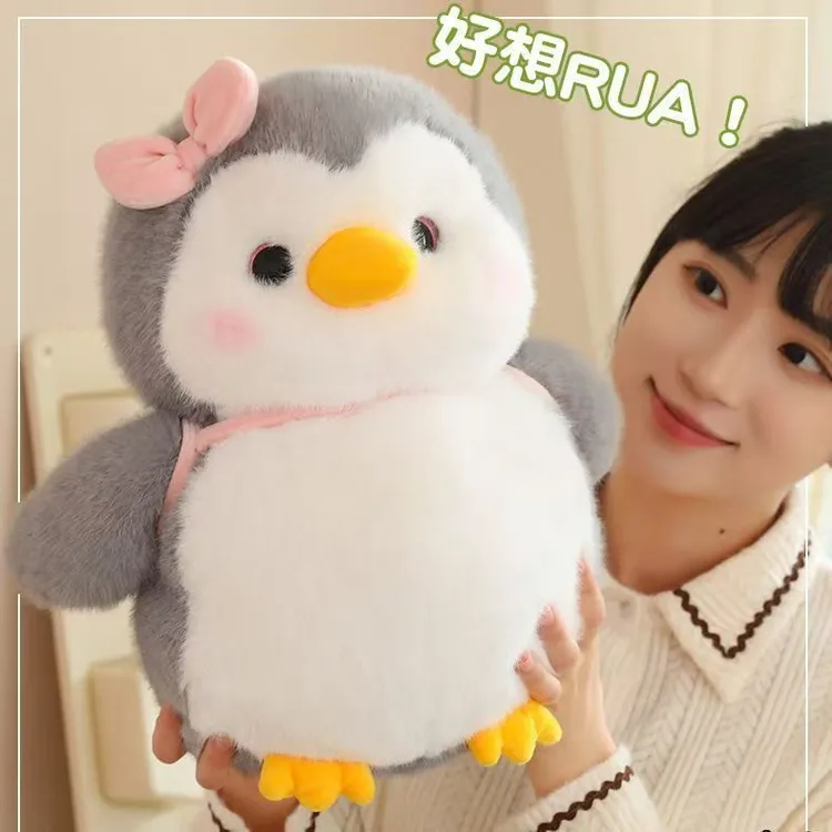 可爱逃学企鹅公仔毛绒玩具情侣企鹅娃娃创意儿童玩偶生日礼物