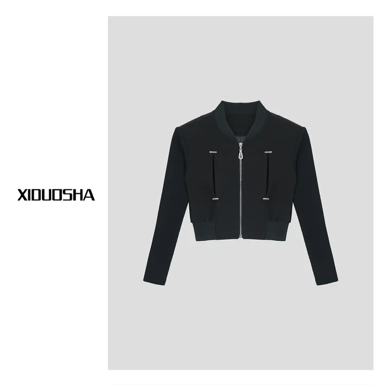 XIDUOSHA/喜朵莎春款新品美式复古风小众风格西装外套XDS1037