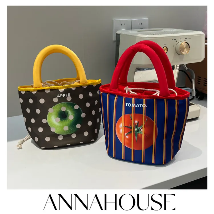 ANNAHOUSE饭盒保温袋加厚铝箔饭盒手提袋子上班族带饭便当包NS