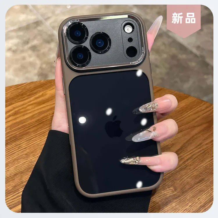 AI按键全包适用于苹果17promax手机壳透黑防摔网红男女保护套高级