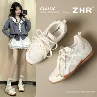 厚底德训鞋女2025新款夏秋网面透气百搭阿甘鞋运动休闲时尚小白鞋