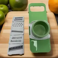 家用可拆卸易清洗手动式多功能5刀+护手器切菜器菜板刨丝器家用