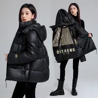 QISHENG/祺盛2025新款短款黑金棉服男女同款棉衣冬百搭防寒服22款