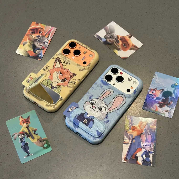 欧克里里呆萌萌朱迪尼克支架适用苹果17/16手机壳华为vivoppo小米