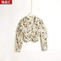 GPD4【专柜捡漏】中高端时尚女装DQB-上衣2238-杏底黑花