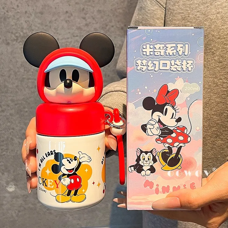 米奇联名保温杯女生高颜值2025新款迷你口袋杯学生直饮316保温杯