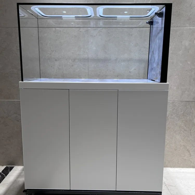 客厅新款吉罗极窄溢流溪流缸一体拉筋超白玻办公室生态底滤水族箱