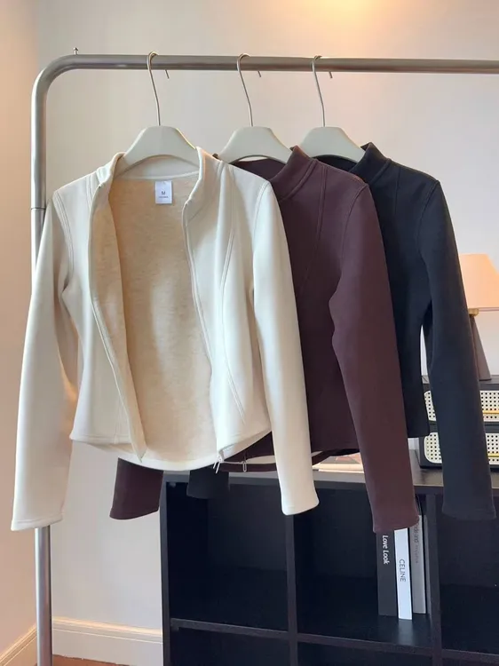 8826女外套立领开衫新款秋冬女外套