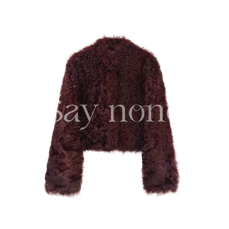 懒猫nono│Saynono 轻奢简约慵懒风托卡皮毛一体皮草外套 GSJ0107Y