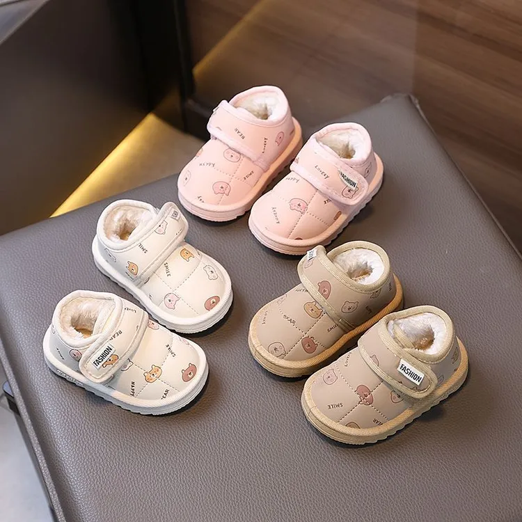 保暖雪地靴加厚冬季2025新款男女小童软底休闲棉靴大棉鞋实心软底