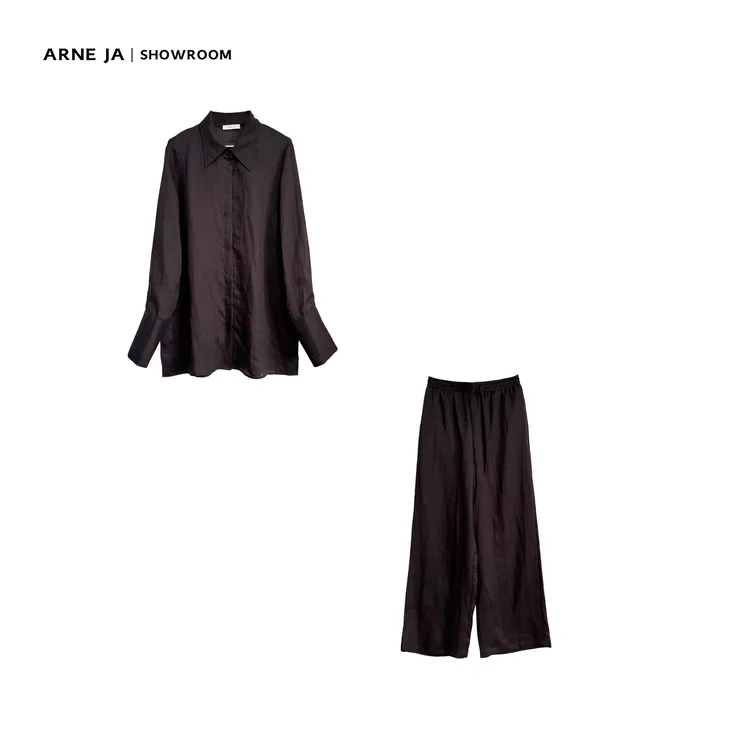 ARNE JA | “自然感时髦”深巧乌布旅居苎麻衬衫长裤套装A822