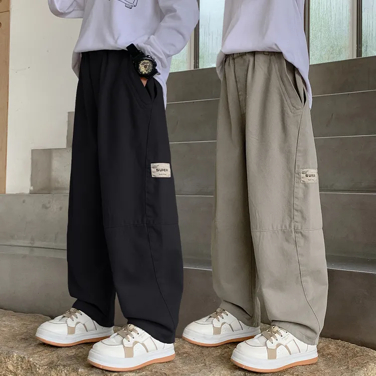 男童裤子春秋儿童休闲裤2025新款中大童秋季长裤男孩直筒秋装潮牌