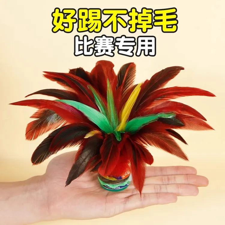 【鸡毛毽子】儿童学生踢毽子比赛专用耐踢 键球运动 成人腱踺幼儿