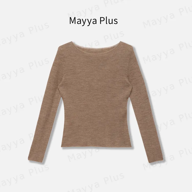 【纸片人】Mayya Plus麦芽定制流光风百搭绵羊毛针织上衣32536852
