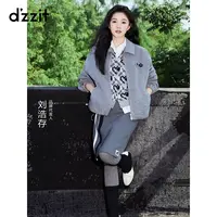 【刘浩存同款】dzzit地素毛呢外套25冬学院风酷感大衣女3J4G1111E