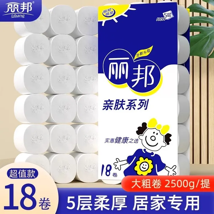丽邦卷纸家庭装卫生纸家用大卷纸巾厕纸无芯卷筒纸手纸厕所用纸